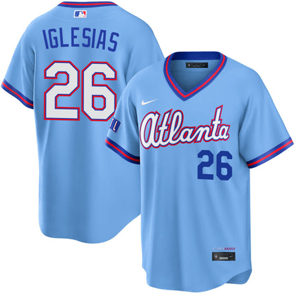Raisel Iglesias Atlanta Braves 2026 City Connect Stadium Jersey - Powder Blue