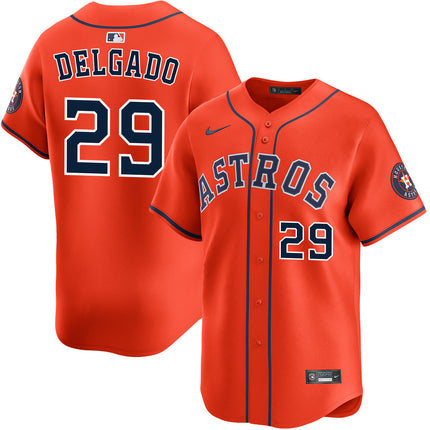 Raynel Delgado Houston Astros 2026 Alternate Limited Jersey - Orange
