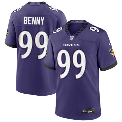 Rayshaun Benny Baltimore Ravens 2026 Game Jersey - Purple