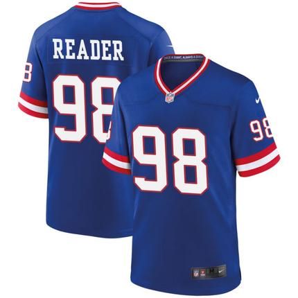D.J. Reader New York Giants 2026 Classic Game Jersey - Royal