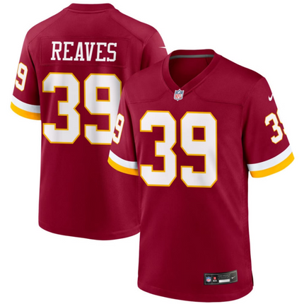 Jeremy Reaves Washington Commanders 2026 Game Jersey - Burgundy