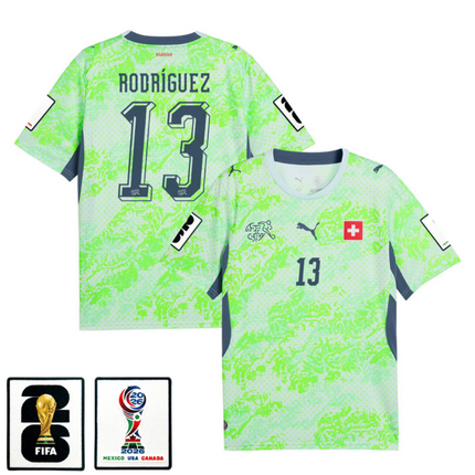 Ricardo Rodriguez Switzerland National Team 2026 x World Cup Patch Away Jersey - Green