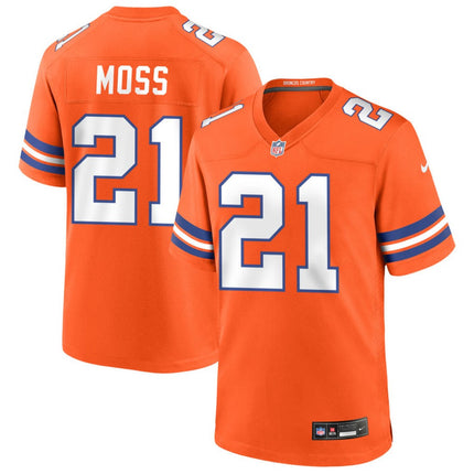 Riley Moss Denver Broncos Mile High Collection 1977 Throwback Game Jersey - Orange