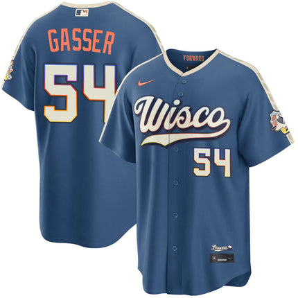 Robert Gasser Milwaukee Brewers 2026 City Connect Stadium Jersey - Mineral Blue