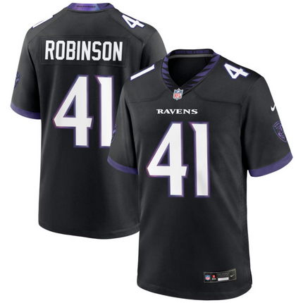 Jahquez Robinson Baltimore Ravens 2026 Alternate Game Jersey - Black
