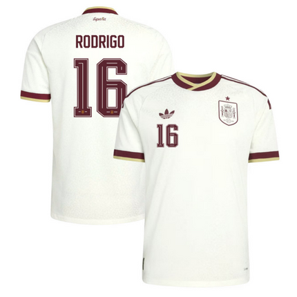 Rodri Spain National Team 2026 World Cup Away Jersey - White