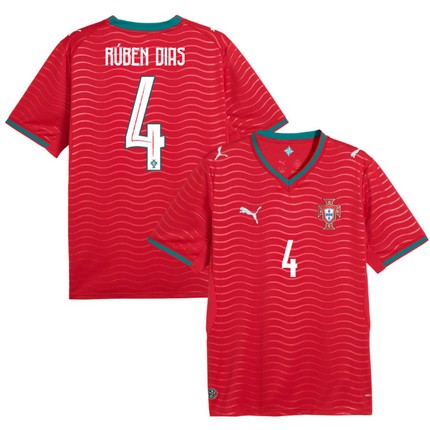 Ruben Dias Portugal National Team 2026 World Cup Home Jersey - Red