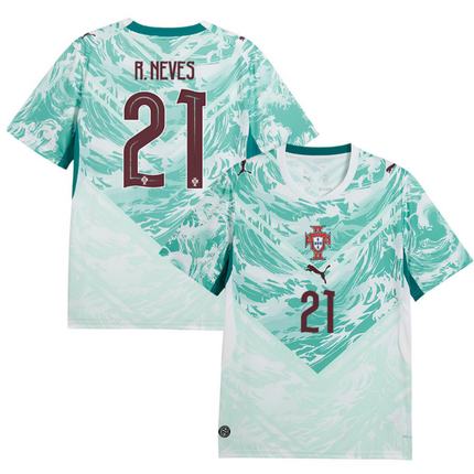 Ruben Neves Portugal National Team 2026 World Cup Away Jersey - White
