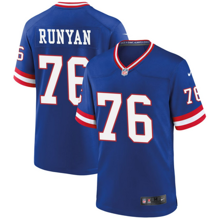 Jon Runyan New York Giants 2026 Classic Game Jersey - Royal