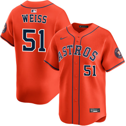 Ryan Weiss Houston Astros 2026 Alternate Limited Jersey - Orange