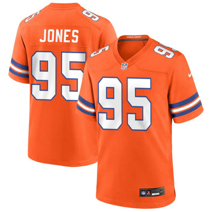 Sai'vion Jones Denver Broncos Mile High Collection 1977 Throwback Game Jersey - Orange