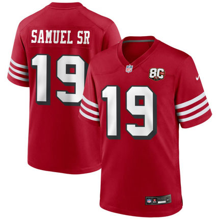 Deebo Samuel San Francisco 49ers Nike 80th Anniversary Alternate Game Jersey - Scarlet