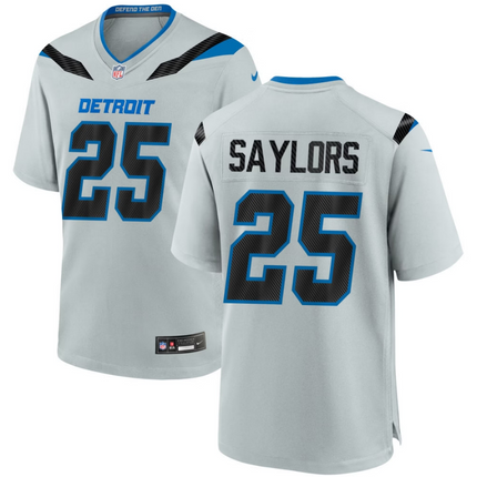 Jacob Saylors Detroit Lions 2026 Rivalries Collection Game Jersey - Silver