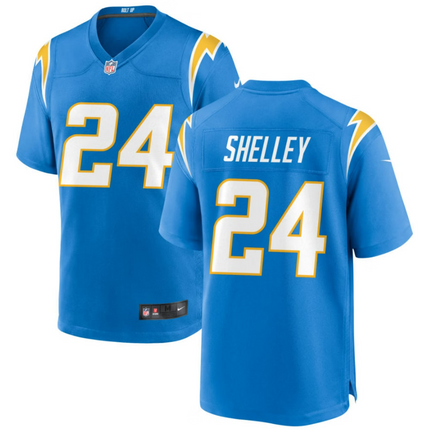 Rodney Shelley Los Angeles Chargers 2026 Game Jersey - Powder Blue