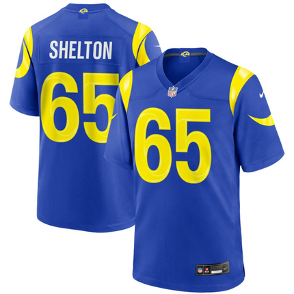 Coleman Shelton Los Angeles Rams 2026 Game Jersey - Royal