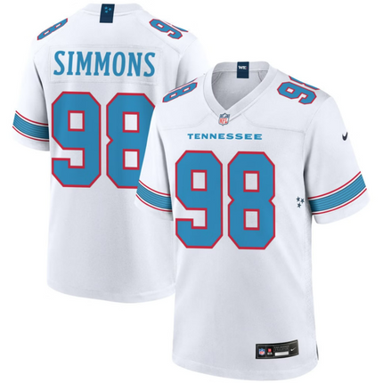 Jeffery Simmons Tennessee Titans 2026 Game Jersey - White
