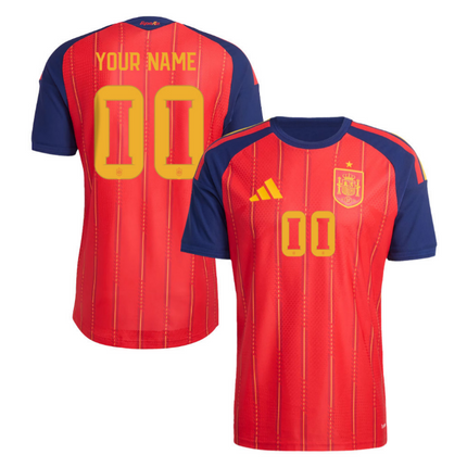 Custom Name Spain National Team 2026 World Cup Home Jersey - Red