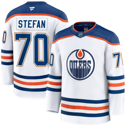 James Stefan Edmonton Oilers 2026 Away Premium Jersey - White
