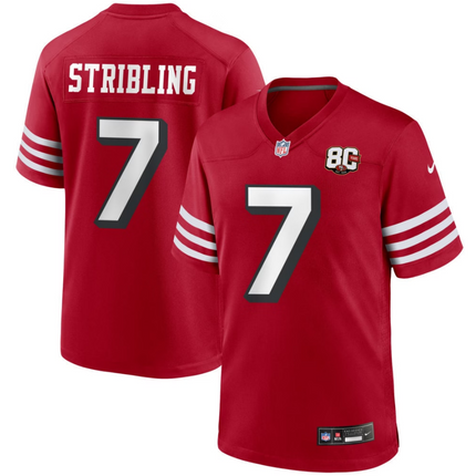 De'Zhaun Stribling San Francisco 49ers Nike 80th Anniversary Alternate Game Jersey - Scarlet