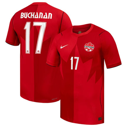 Tajon Buchanan Canada National Team 2026 World Cup Home Jersey - Red
