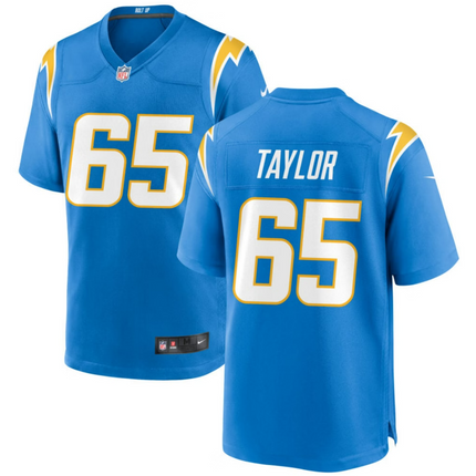 Logan Taylor Los Angeles Chargers 2026 Game Jersey - Powder Blue