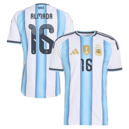 Thiago Almada Argentina National Team 2026 World Cup Home Jersey - White