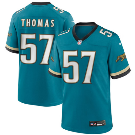 Bryan Thomas Jr. Jacksonville Jaguars 2026 Throwback Game Jersey - Teal Prowler