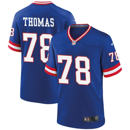 Andrew Thomas New York Giants 2026 Classic Game Jersey - Royal