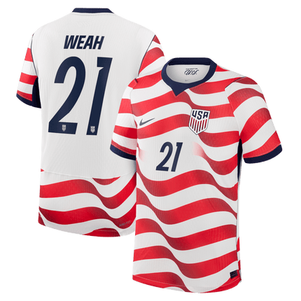 Timothy Weah USMNT 2026 World Cup Home Match Jersey - White