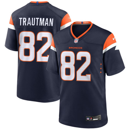 Adam Trautman Denver Broncos 2026 Alternate Mile High Collection Game Jersey - Navy