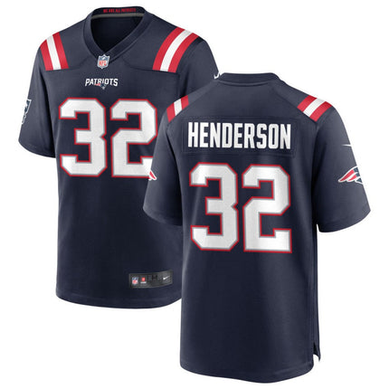 TreVeyon Henderson New England Patriots 2026 Game Jersey - Navy