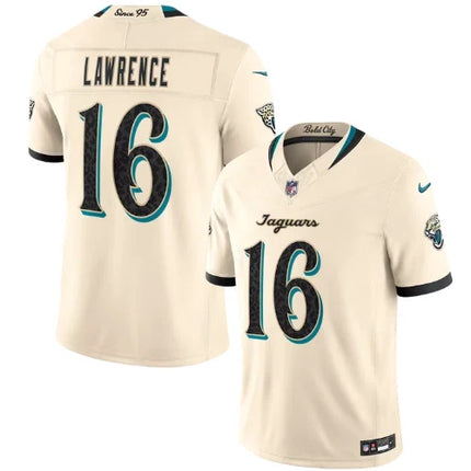 Trevor Lawrence Jacksonville Jaguars 2026 Rivalries Collection Stitched Jersey - Cream