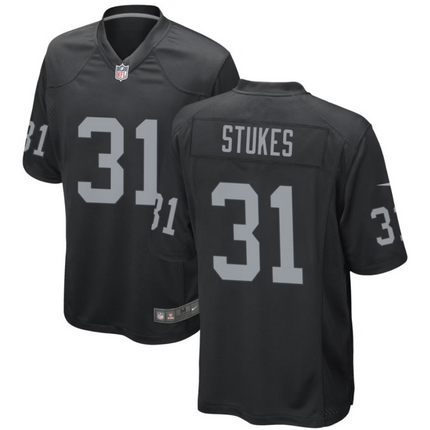 Treydan Stukes Las Vegas Raiders 2026 Game Jersey - Black