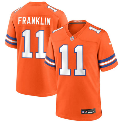 Troy Franklin Denver Broncos Mile High Collection 1977 Throwback Game Jersey - Orange