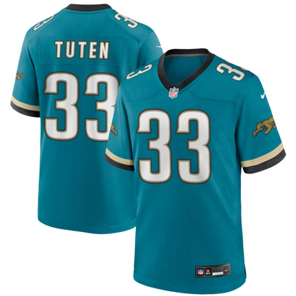 Bhayshul Tuten Jacksonville Jaguars 2026 Throwback Game Jersey - Teal Prowler