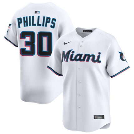 Tyler Phillips Miami Marlins 2026 Home Limited Jersey - White