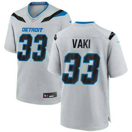 Sione Vaki Detroit Lions 2026 Rivalries Collection Game Jersey - Silver