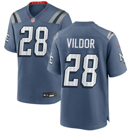 Kindle Vildor New England Patriots 2026 Rivalries Collection Game Jersey - Blue