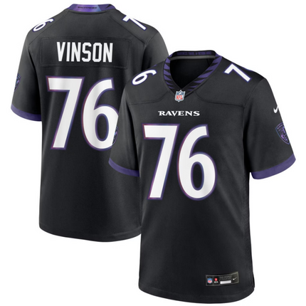 Carson Vinson Baltimore Ravens 2026 Alternate Game Jersey - Black