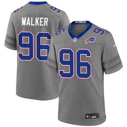 Deone Walker Buffalo Bills 2026 City Game Jersey - Gray Nickel