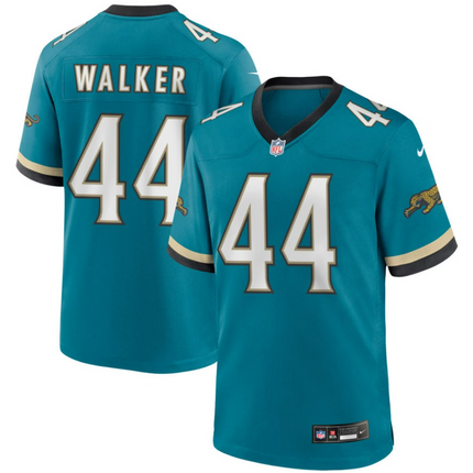 Travon Walker Jacksonville Jaguars 2026 Throwback Game Jersey - Teal Prowler