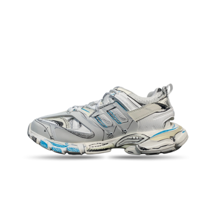 Men's Balenciaga Sneaker Paris 3.0 Sneaker In White Blue