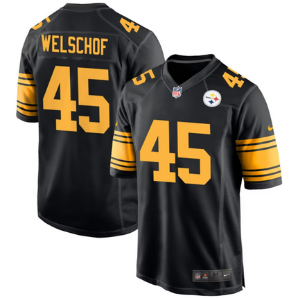 Julius Welschof Pittsburgh Steelers 2026 Alternate Game Jersey - Black