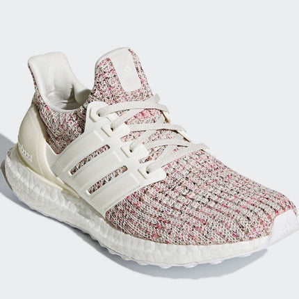Men's Adidas Ultra Boost 4.0 White & Scarlet Red Shoes