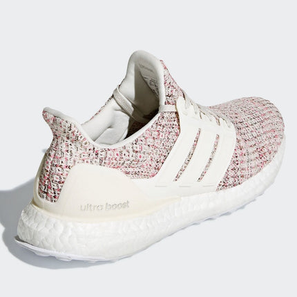Men's Adidas Ultra Boost 4.0 White & Scarlet Red Shoes