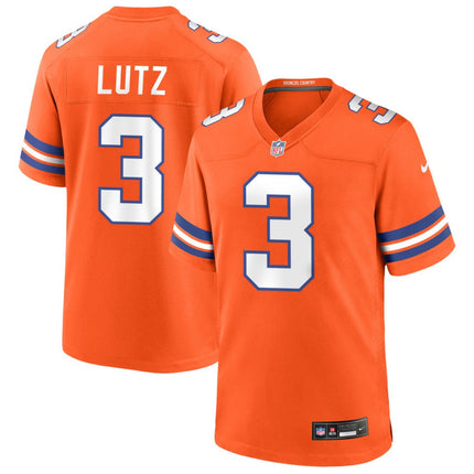 Wil Lutz Denver Broncos Mile High Collection 1977 Throwback Game Jersey - Orange