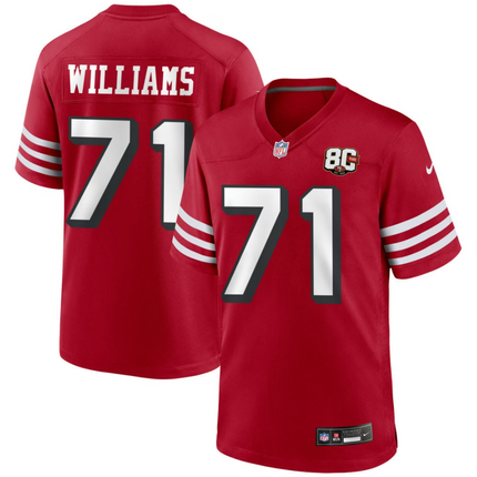 Trent Williams San Francisco 49ers Nike 80th Anniversary Alternate Game Jersey - Scarlet