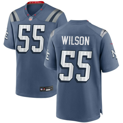 Jared Wilson New England Patriots 2026 Rivalries Collection Game Jersey - Blue