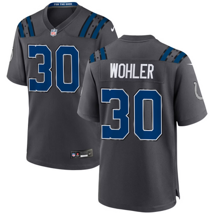 Hunter Wohler Indianapolis Colts 2026 Rivalries Collection Game Jersey - Anthracite