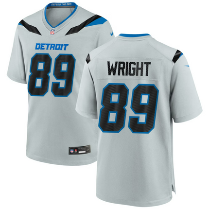 Brock Wright Detroit Lions 2026 Rivalries Collection Game Jersey - Silver